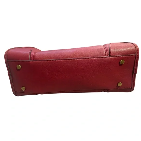 FRYE AND CO Red Satchel with Structured Design and Versatile Straps - Picture 4 of 10